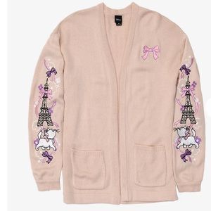 🎀NEW🎀 The Aristocats Disney Marie Open Cardigan